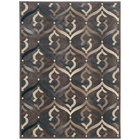 RADICI 3796-1011-BROWN 5 ft.3 x 7 ft.3 in. Iseo Area Rug - Brown 3796/1011/BROWN